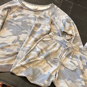Knox Rose Camo Camouflage Pajama Pant Set Size M/L